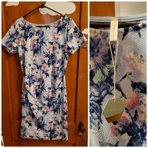 Blue floral maternity dress size medium